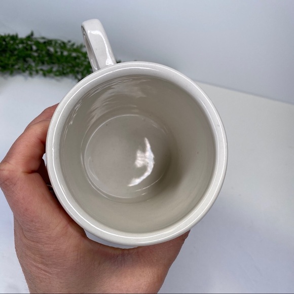 Anthropologie White Coffee Mug Monogrammed L in Black One Size - Picture 4 of 6